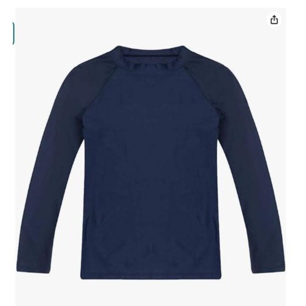 Boys Rashguard T-Shirts UPF 50+ Navy Size 5Y Long-Sleeve Athletic Swimming